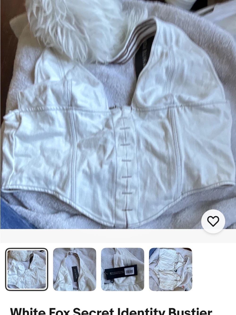 White Fox Boutique Ivory Bustier Top
